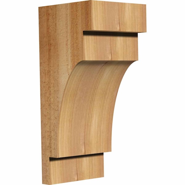 Ekena Millwork Mediterranean Rough Sawn Corbel, Western Red Cedar, 6"W x 6"D x 14"H COR06X06X14MED00RWR - main